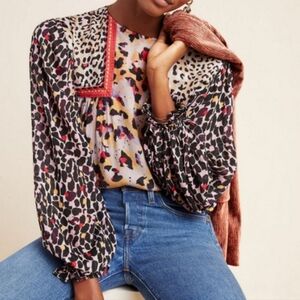 Anthropologie Joelle Bl^nk Peasant Blouse